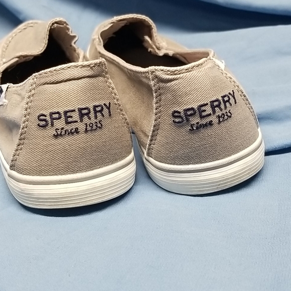 Sperry Top Sidder Gray Canvas Slip On - Picture 3 of 7